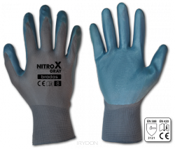 Rękawice ochronne NITROX GRAY nitryl, rozmiar 10 