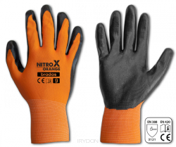Rękawice ochronne NITROX ORANGE nitryl, rozmiar 10 