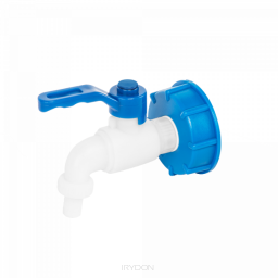 Zestaw IBC – nakrętka niebieska - S60x6 z kranem -1/2