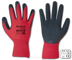 Rękawice ochronne PERFECT GRIP RED lateks, rozmiar 10 
