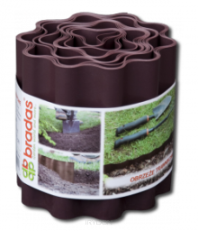 Obrzeżefalistetrawnikowe9mx15cm,brązoweCARTON