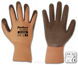 Rękawice ochronne PERFECT GRIP BROWN lateks, rozmiar 10 